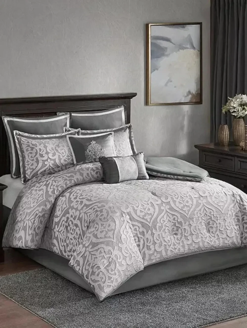 Madison Park Odette Jacquard 8-Pc. Comforter Set, California King, NWT
